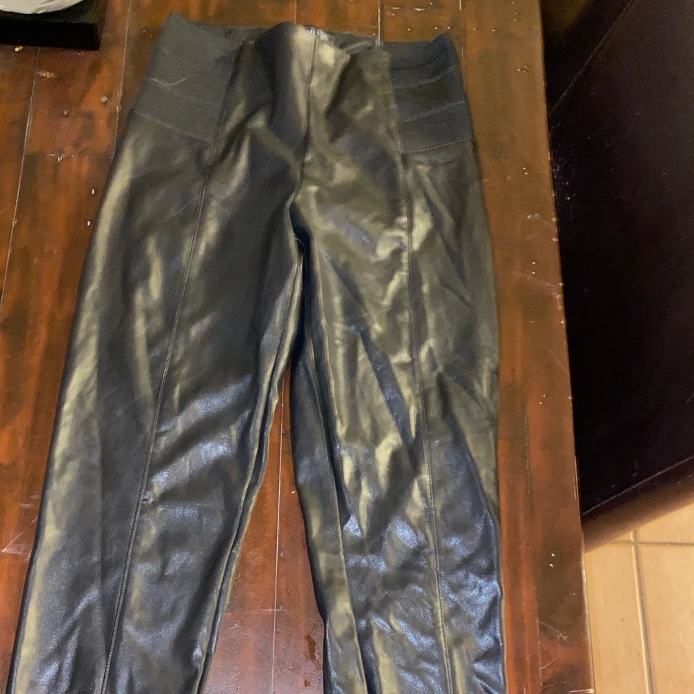 Faux leather pants
